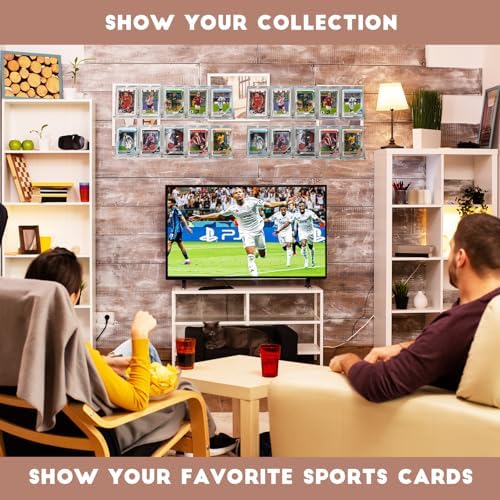6 Sport Card Wall Display Shelf Rack for PSA SGC BGS Graded Trading Slabs