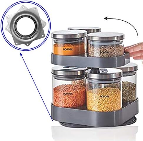 18Pack Lazy Susan Hardware, 4-inch Lazy Susan Hardware Square for Crafts, 300lbs Capacity Zinc Plated Steel Swivel Beari