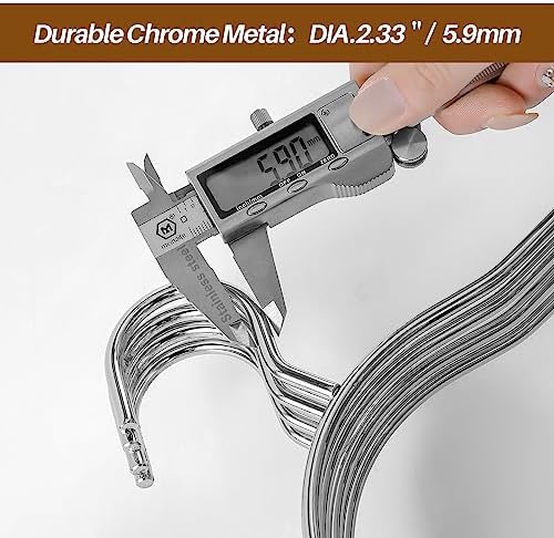 Extra-Wide Drapery Hangers Blanket Hangers Heavy Duty Space Saving with Nonslip Tube- Great for Quilts, Sleeping Bags, Comforters, Table Cloths(8 Pack)