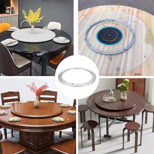Acrux7 2 Pack 12 Inch Lazy Susan Hardware, Heavy Duty Lazy Susan Turntable Bearing Aluminum Swivel Plate, Metal Rotating