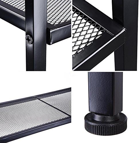 Widen 4-Tier Bookshelf, Free Standing Bookcase Storage Rack Shelves Plant Flower Stand with Wood Look for Living Room, B