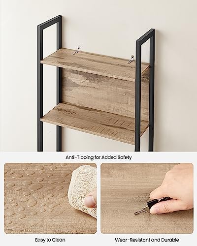 VASAGLE 5 Tier Bookshelf, Free Standing Bookcase Storage Organizer