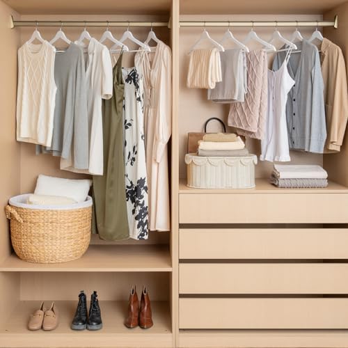 GRANNY SAYS Clothes Hangers for Closet, 30 Pack Wood Hanger, Heavy Duty Wooden Hangers for Coats, Suits, Pants, White