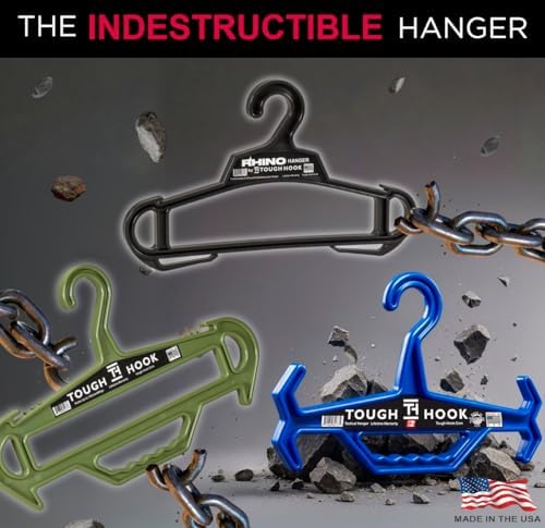 Tough Hook Original Heavy Duty Hangers, USA-Made, Police & Scuba, 1 Red