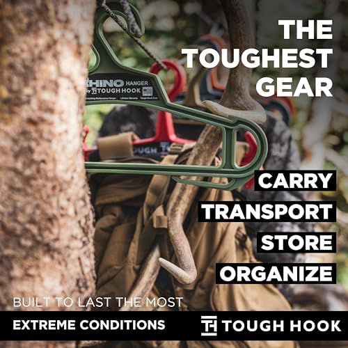 Rhino Tough Hook Heavy Duty Clothes Hangers, USA-Made, Body Armor, 1 Red