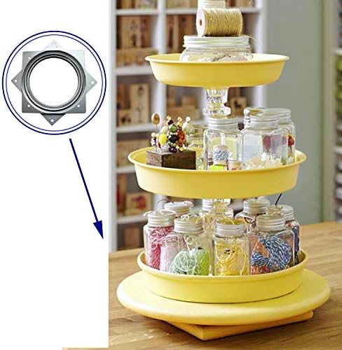 10Pack 6Inch Lazy Susan Hardware Square Rotating Bearing Plate Turntable