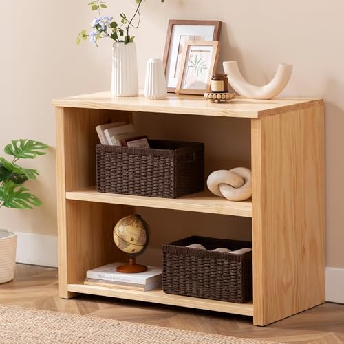 joybest Dark Brown Wicker Baskets for Shelves, Hand-woven Storage Baskets