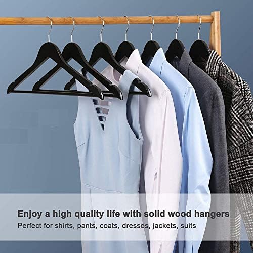 Lotus Wooden Hangers, Solid Wood Shirt Hangers,Dress Coat Jacket Clothes Hangers,with Extra Smooth Finish, 360 Degree Sw