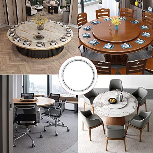 Lazy Susan Hardware Rotating Turntable Bearings Swivel Plate Hardware Aluminum Metal for Dining-Table and Workbench (12