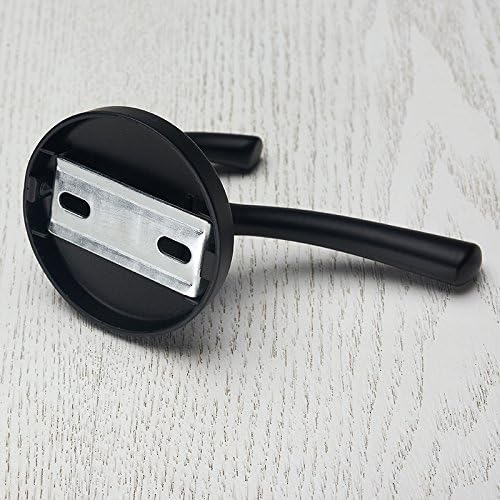 Mellewell Double Robe Hook 4-1/5'' Height Heavy Duty Towel Coat Hooks Wall Mounted Matte Black, 2 Pack, 09001D