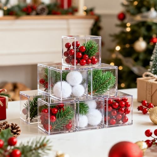 Acrylic Candy Box Clear Display Box with Lid Acrylic Square Cube Small Plastic Storage Box