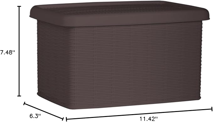 Stefanplast "Elegance Storage Box, Mocha, 19 x 29 x 16 cm