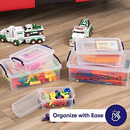 Superio 36 Quart Clear Plastic Storage Boxes with Lids, Stackable Organizer Containers, BPA-Free Storage Bins for Home,
