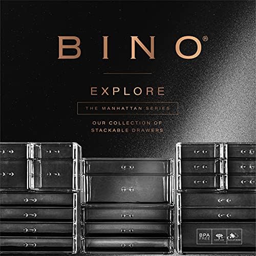 BINO | 4 Drawer Makeup Organizer | Lenox Avenue | THE MANHATTAN SERIES | Makeup Drawer Storage | Cosmetic Organizer | Pl