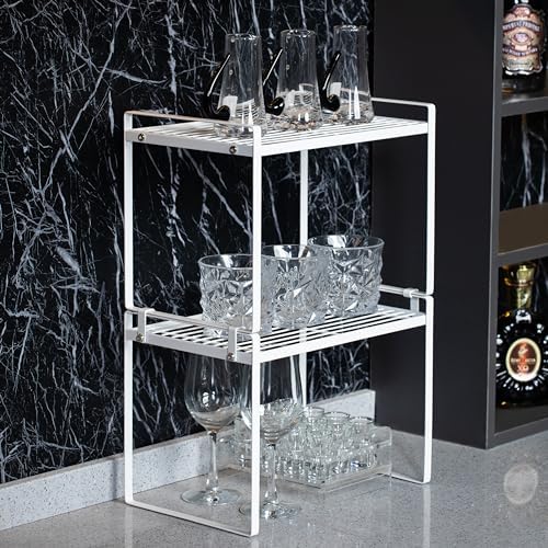 Shantton Cabinet Shelf Organizer, Pantry Shelf Rack, White 13.1x10.6x9.5