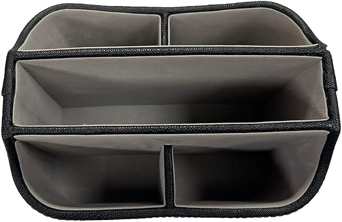 UnionBasic Rotating Desk Organizer, 360 Desk Spinning Caddy, Desktop TV Guide/Mail/Media/Remote Controller Holder Organizer,Fishskin Black