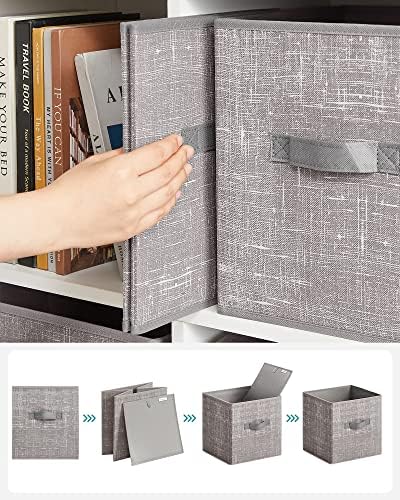 SONGMICS Storage Cubes, Set of 6, 11-Inch Foldable Closet Organizers