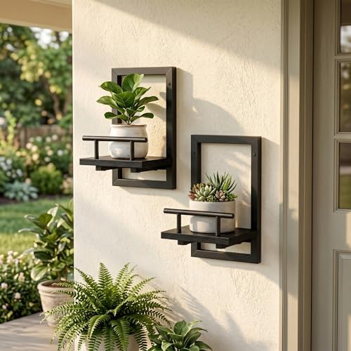 Sbosbo Floating Shelves for Wall Plant Shelf Indoor Wall Mounted Shelves