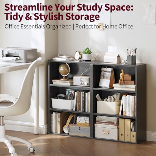 ALISENED 3-Tier Bookshelf, 23.6 × 9.4 × 35.2in, Small Bookshelf