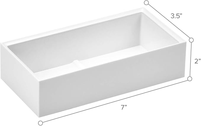 Bostitch Office Konnect Desk Organizer Accessory Tray, Wide, Stacks for Desktop Storage, White (Pack of 6)
