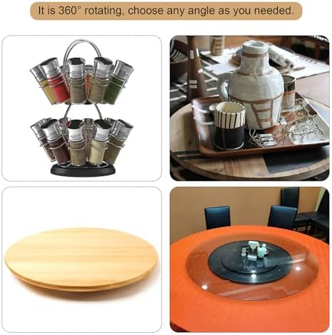 MECCANIXITY 12inch Rotating Swivel Stand with Steel Ball Bearings Lazy Susan Base Turntable for Kitchen Corner Cabinets,