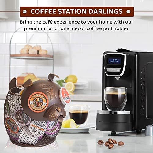Made Easy Kit Coffee Pod Organizer - Home Coffee Bar Functional Décor - Café Station Countertop Storage Accessories (Bul