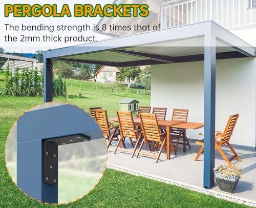 5x5x2.5“ Heavy Duty L Brackets , 4mm Thick Angle Bracket (8PCS)