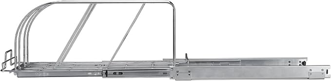 VEVOR Pan and Pot Rack, Expandable Pull Out Under Cabinet Organizer, Cookie Sheet Baking Pans tray Organization, Adjustable Wire Dividers, Steel Lid Holder for Kitchen Cabinet & Pantry Storage, 11.7"W