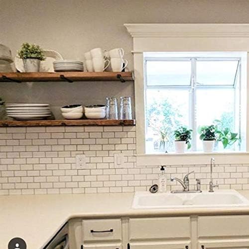 Shelf Brackets 10 Inch, Heavy Duty Black Metal Floating Shelf Bracket, Rustic Farmhouse Decorative Iron L Bracket with L
