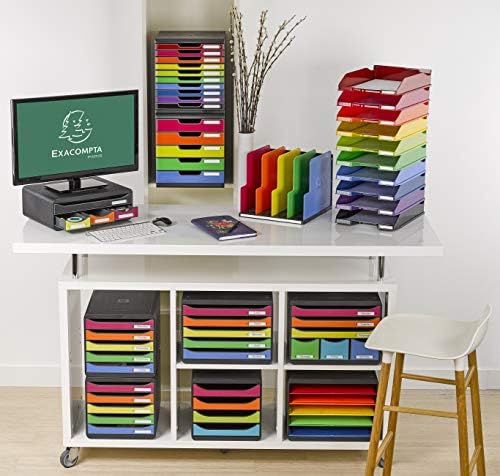 Exacompta Big-Box Iderama, 4 Drawers - Mouse Grey/Mandarin