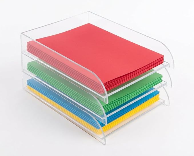 OSCO Clear Acrylic Stacking Letter Tray, ASLT-1