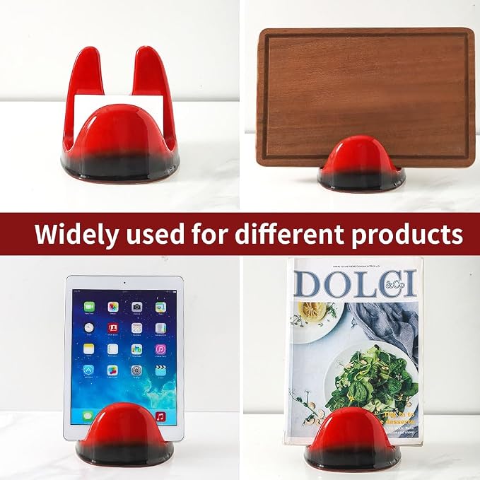 Nihow Ceramic Pot Lid Holder While Cooking for Kitchen Counter/Stove Top | Catch Water & Oil Drips,Stable & Secure,Heat Resistant,Easy to Clean & Dishwasher Safe,Space-Saving,Multi-Purpose Holder