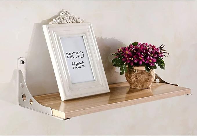 CBTONEE 8 Inch Heavy Duty Shelf Bracket, Pack of 4, Wall Mounted Floating L Bracket Stainless Steel Triangle Shelf Supporter, Thicken 4mm, Included Free Screw Accessories