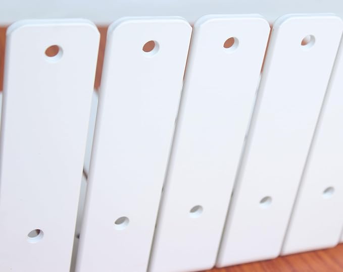 10 Pack - L 8" x H 6" x W1.5, 5mm Thick White L Shelf Bracket, Iron Shelf Brackets, Metal Shelf Brackets, Floating Shelf, Shelf Supports with Screws