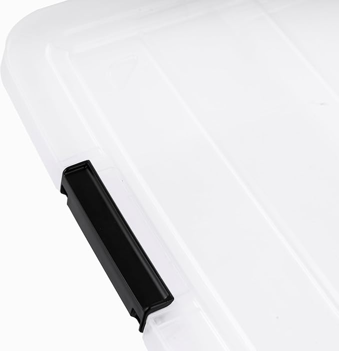 IRIS USA 6-Pack Clip Box with Latching Lids, 18 Quart Craft Storage Bins, Art & Writing Supply Containers for Home, Office & Classroom Organization