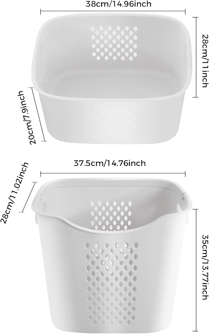 Rolling Laundry Hamper Storage Sorter Vertical Laundry Baskets Sorter Clothes Hamper with Portable Storage Baskets for Kitchens, Bathrooms, Bedrooms, Classrooms