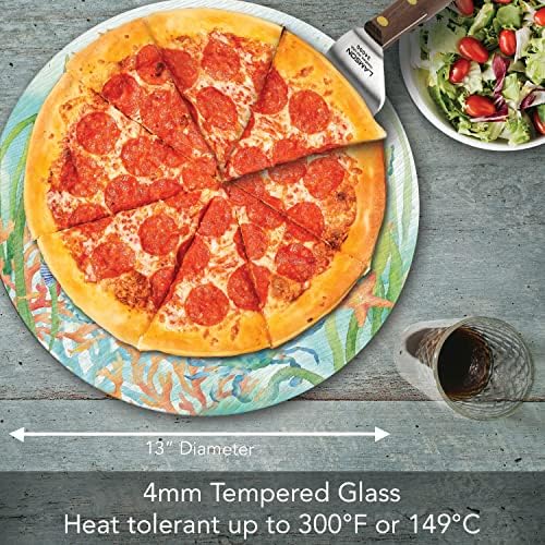 CounterArt Sea Life Serenade Tempered Glass Lazy Susan Turntable