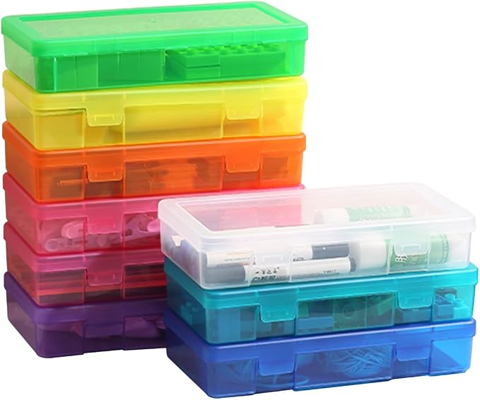 Plastic Hobby Art Craft Organizer (Medium&Color-9 Pack)