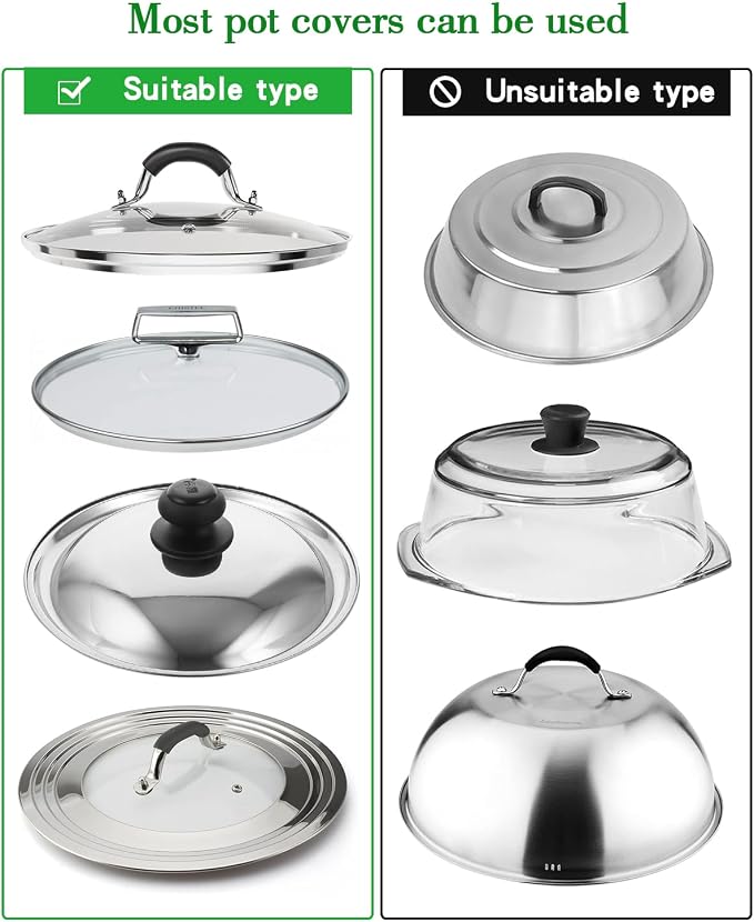 Over Cabinet Door Pot Lid Organizer, 2-Tier Stainless Steel Pan Cover Rack, Kitchen Storage Holder