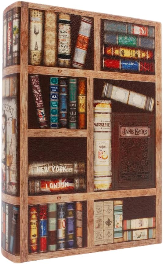 PACOLO Decorative Book Boxes, Faux Wood cover Storage for Hidden Jewelry, Money, and Cash