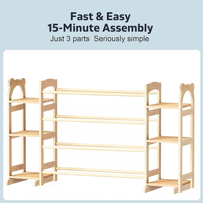 Toy Storage Organizer with 6 Shelves and 12 Bins, Toy Organizers and Storage Shelf with Bookshelf and Bookcase, Toys Box for Kids Room & Playroom & Bedroom & Nursery