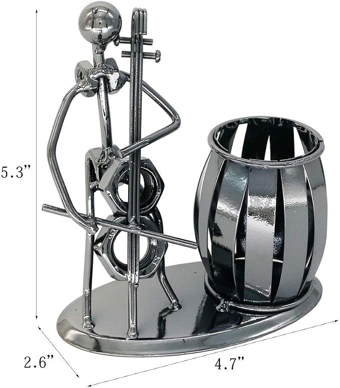 Metal Pencil Holder, Office Supply Pen Organizer Desktop Decoration Stand Container (Cello)