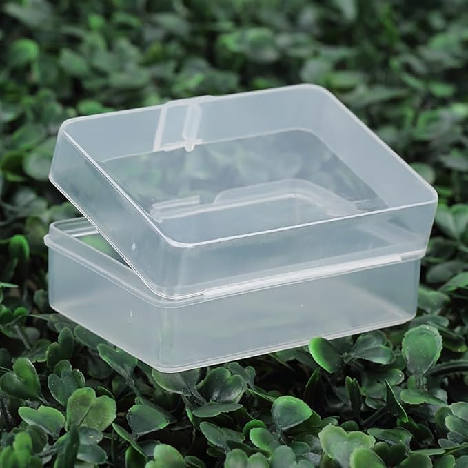 12 PCS Rectangle Plastic Clear Storage Containers Box (2.76 x 1.67 x 1.14 Inch), Small Plastic Containers for Beads, Jewelry, Game Pieces and More