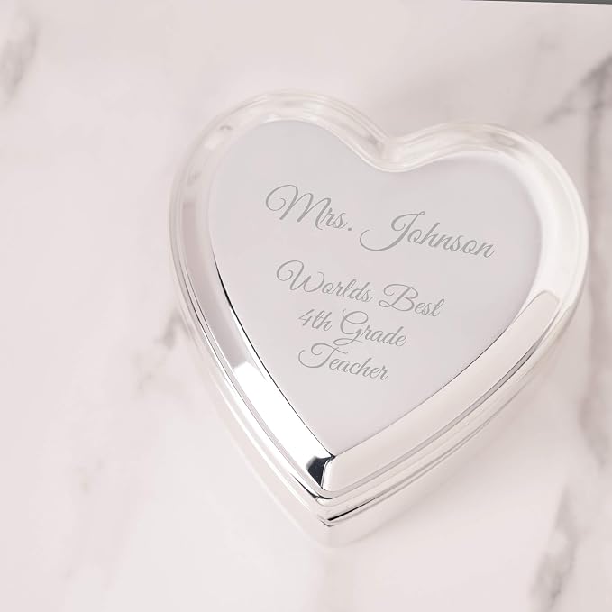 Cherished Moments Personalized Heart Jewelry Box with Message