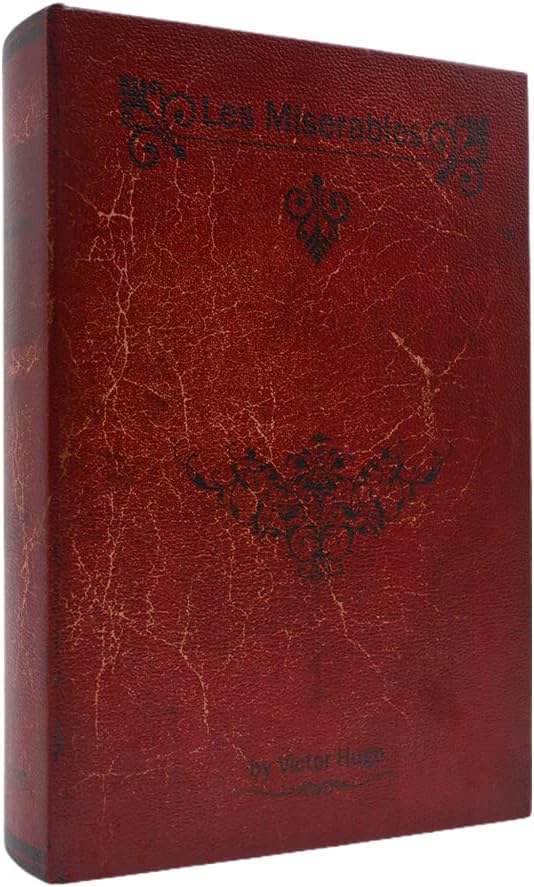 PACOLO Decorative Book Boxes, Faux Wood cover Storage for Hidden Jewelry, Money, and Cash