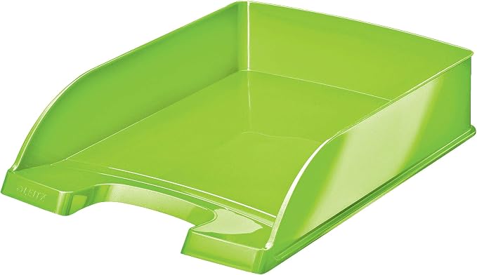 Leitz WOW A4 Letter Tray (Pack of 5, Assorted Colours) Blue, Ice Blue, Pink, Purple and Green