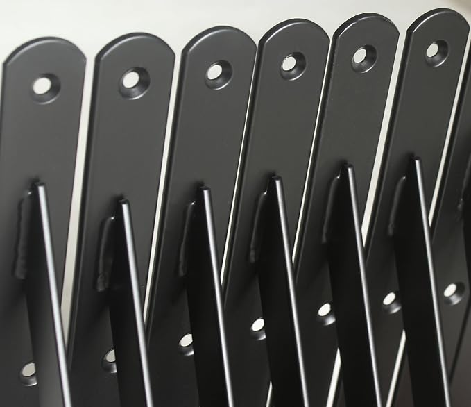 4 Pack L10 x H 8" Black Heavy Duty Shelf Brackets with Screws Metal Shelf Brackets Shelf Support Angle Brackets for Shelves L Brackets Heavy Duty Floating Shelf