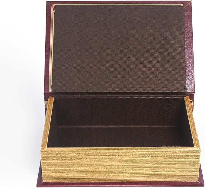 PACOLO Decorative Book Boxes, Faux Wood cover Storage for Hidden Jewelry, Money, and Cash (Classic Fairy Tale)