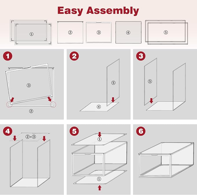 1 Pack Clear Shoe Storage Boxes Stackable, Large Sneaker Organizer with Acrylic Magnetic Door, Plastic Drop Front Shoe Containers for Men up to Size 12.5, Transparent Shoe Organizer for Closet