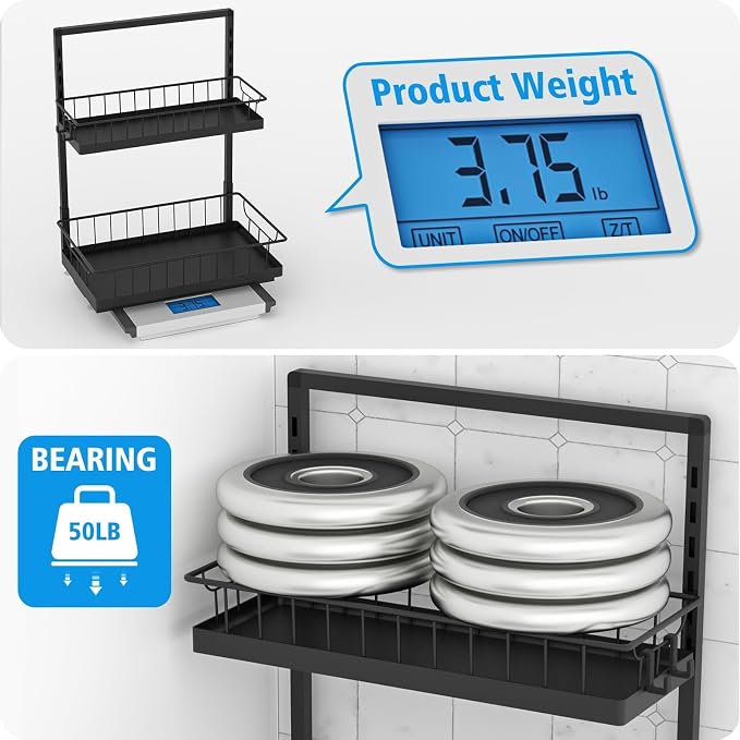 WOWBOX Under Sink Organizer 2 Pack, 2-Tier Cabinet Organizer for Kitchen, Bathroom, Slide Out Drawer Under Sink Organizers and Storage, Metal Organizing Rack for Pantry, Cabinet, Closet